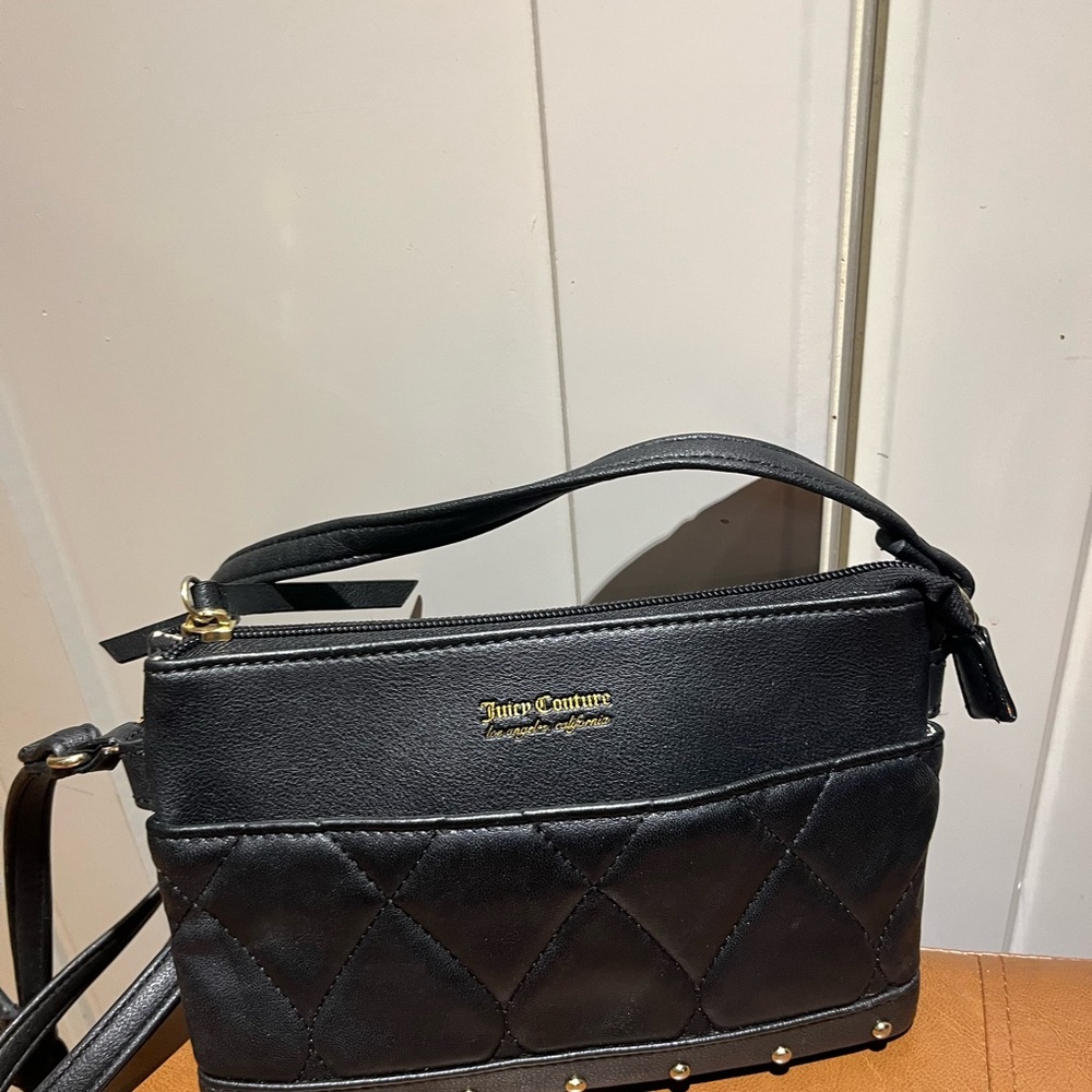 Juicy Couture Black Quilted Crossbody Bag